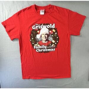Griswold Family Christmas Gildan short sleeve red Tshirt women's medium